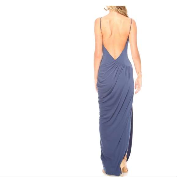 Ruched Side Drape Evening Dress - Picture 2 of 2